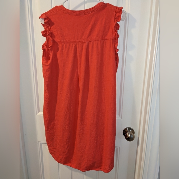 Flamingo Pink Spring Ruffle-Sleeve Dress - Picture 3 of 3